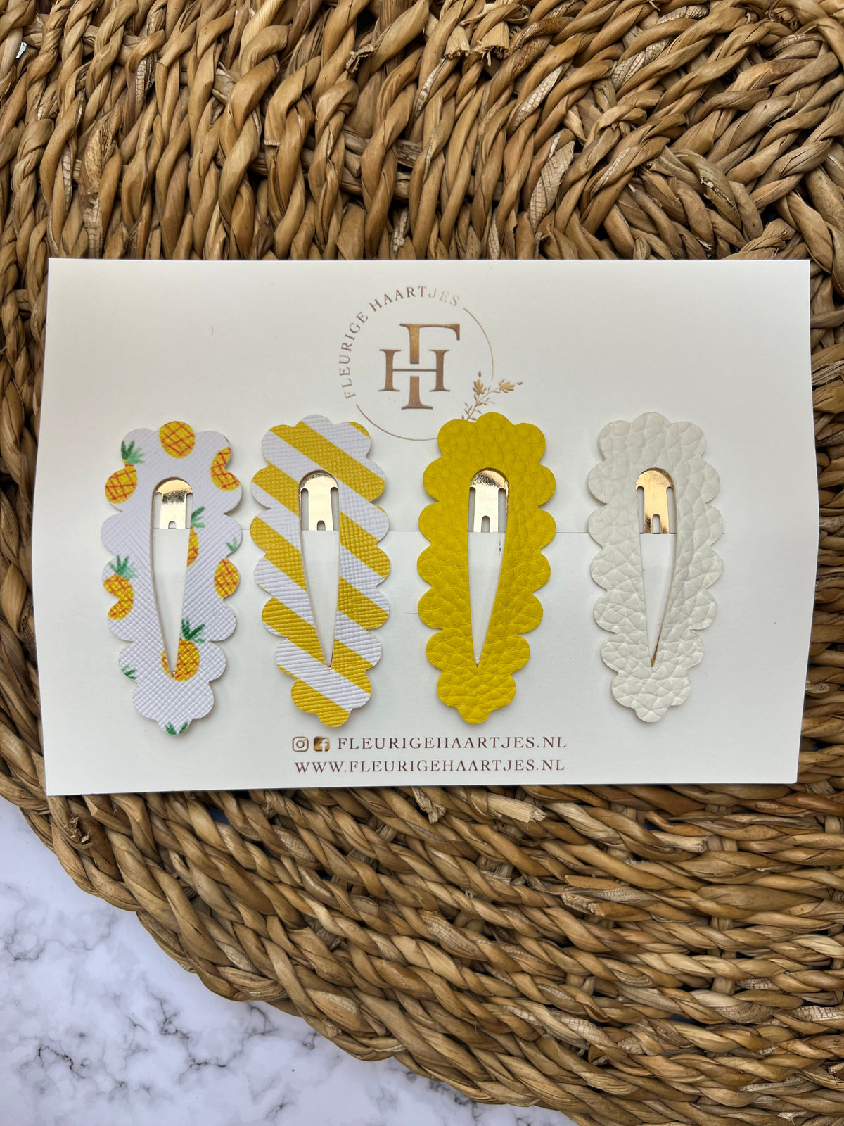 Sunny Citrus | Set van 4 Haarknipjes