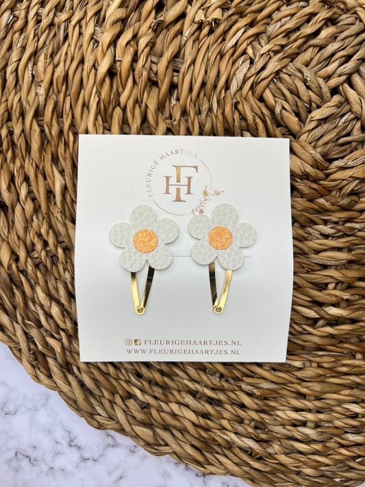 Orange Blossom | Set van 2 Haarspeldjes