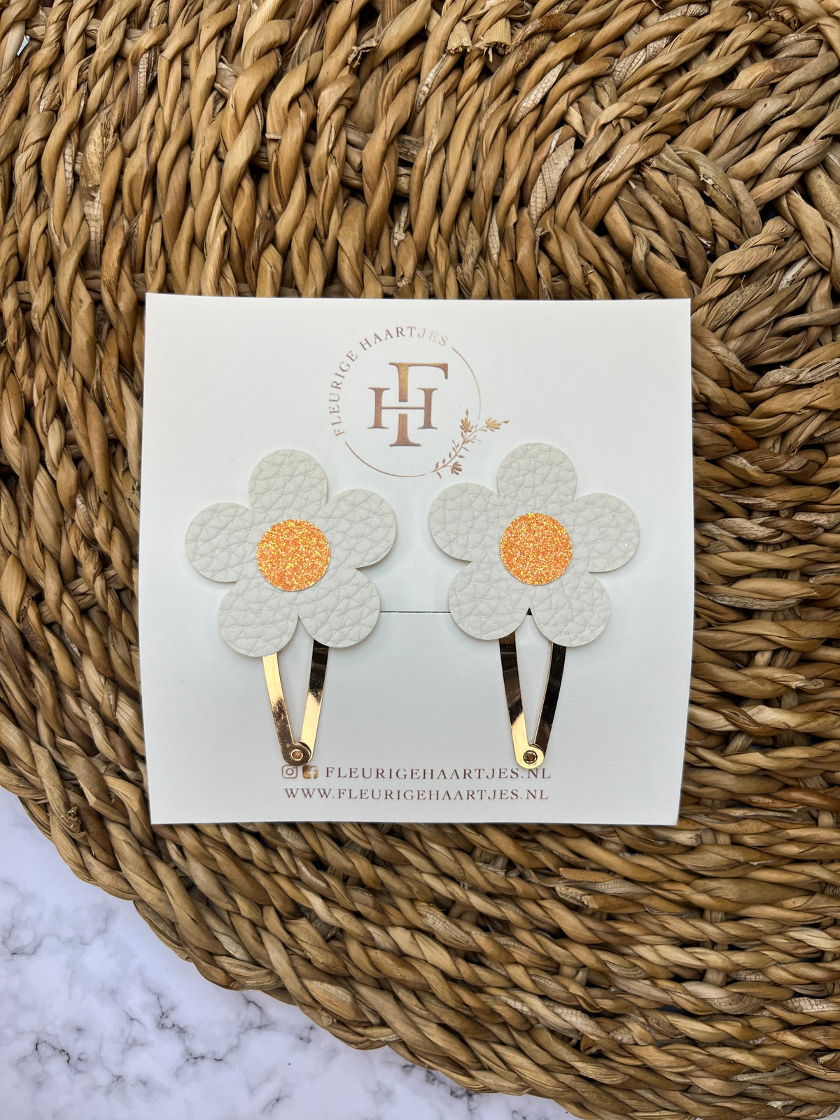 Orange Blossom | Set van 2 Haarspeldjes