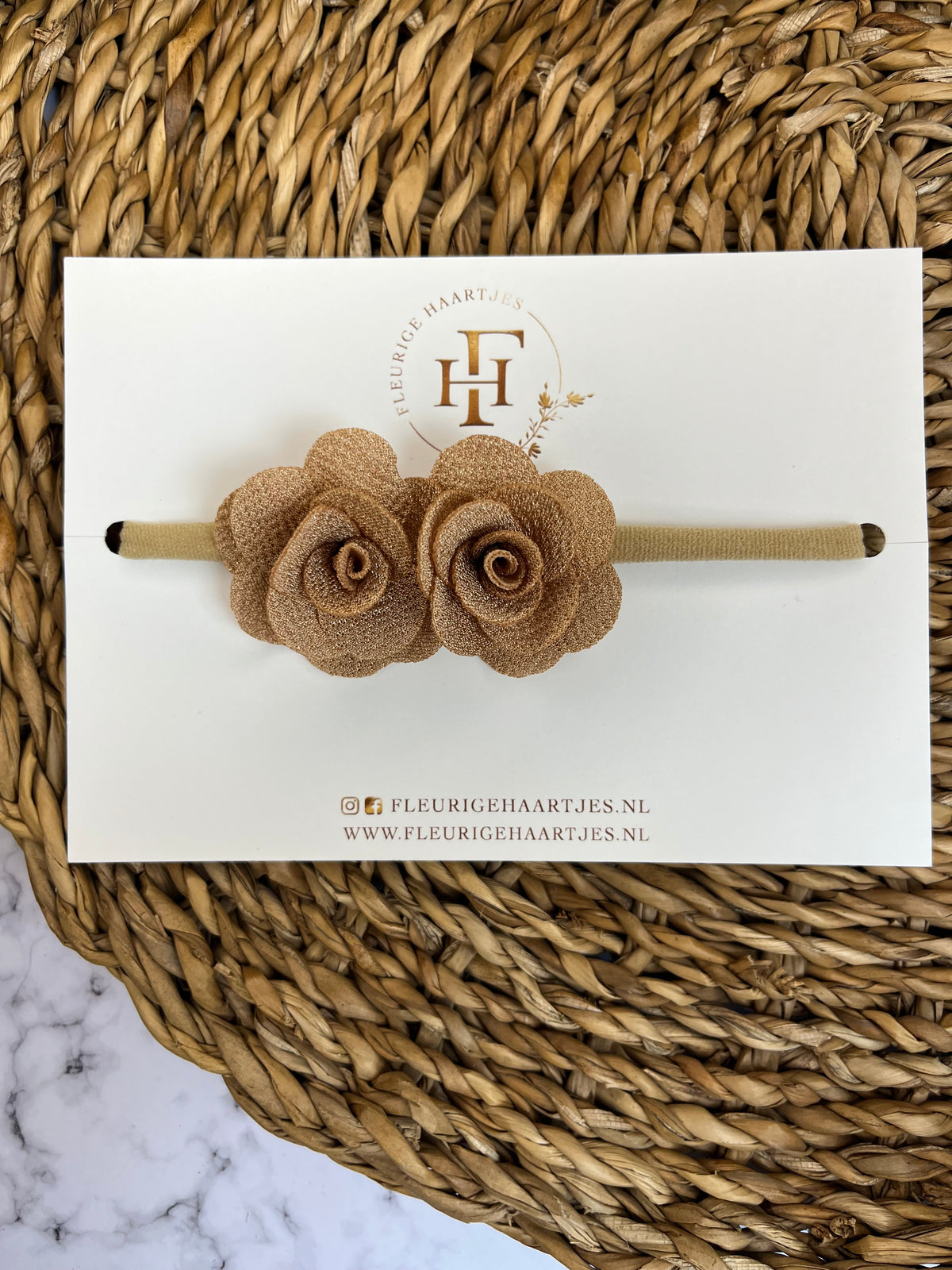 Double Rose | Elastieken Haarband