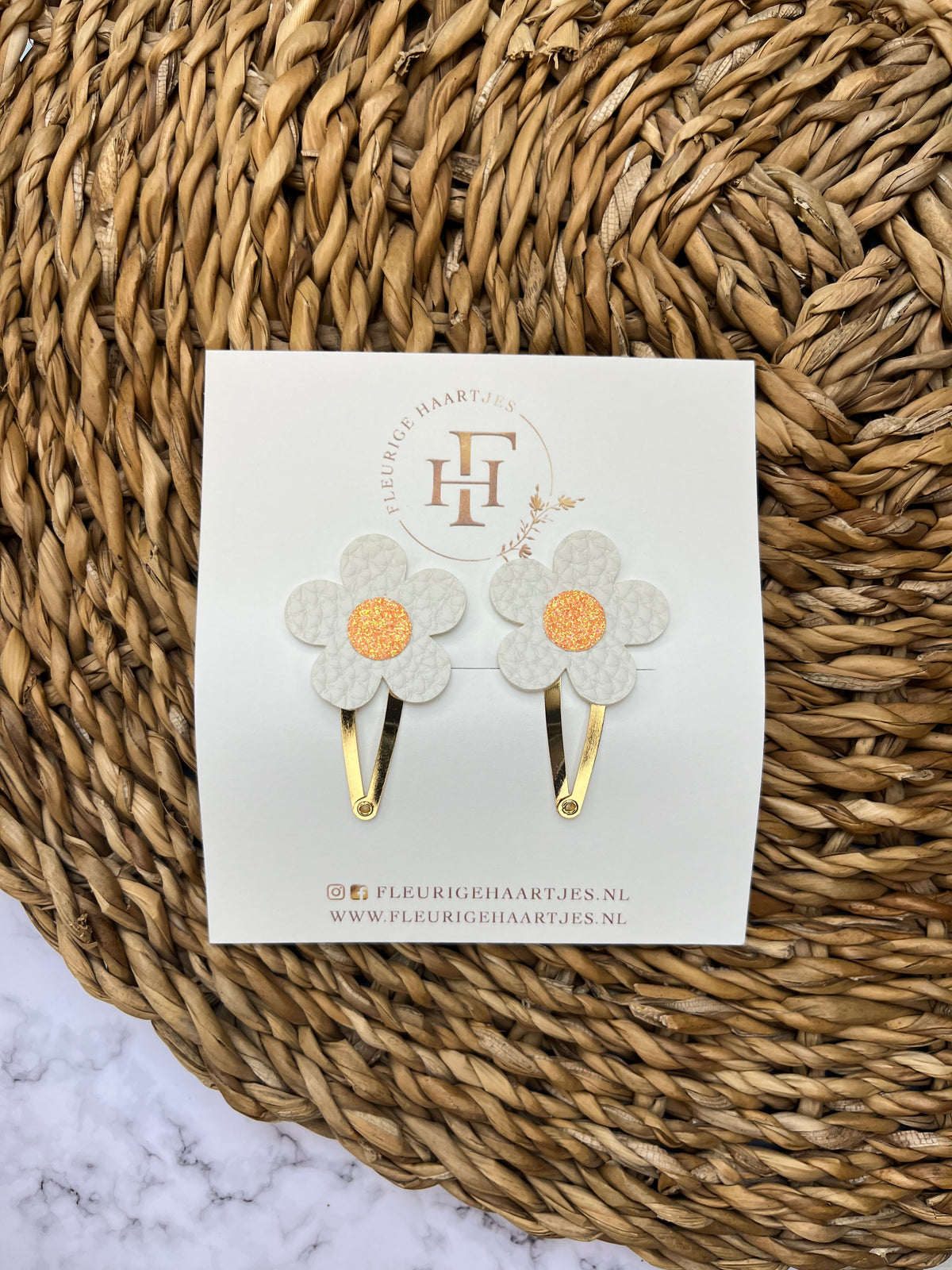 Orange Blossom | Set van 2 Haarspeldjes