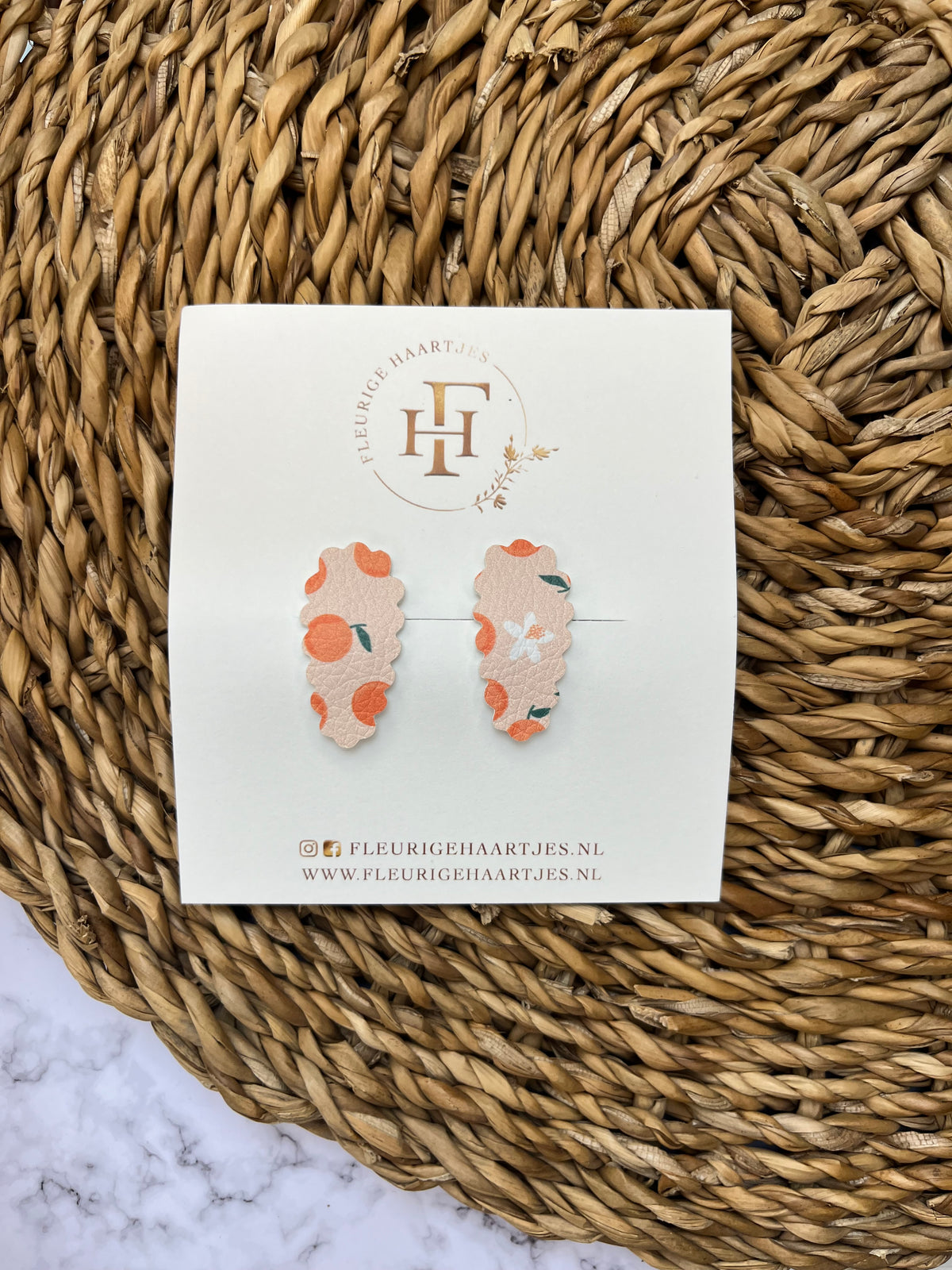 Sunny Orange | Set van 2 Haarknipjes