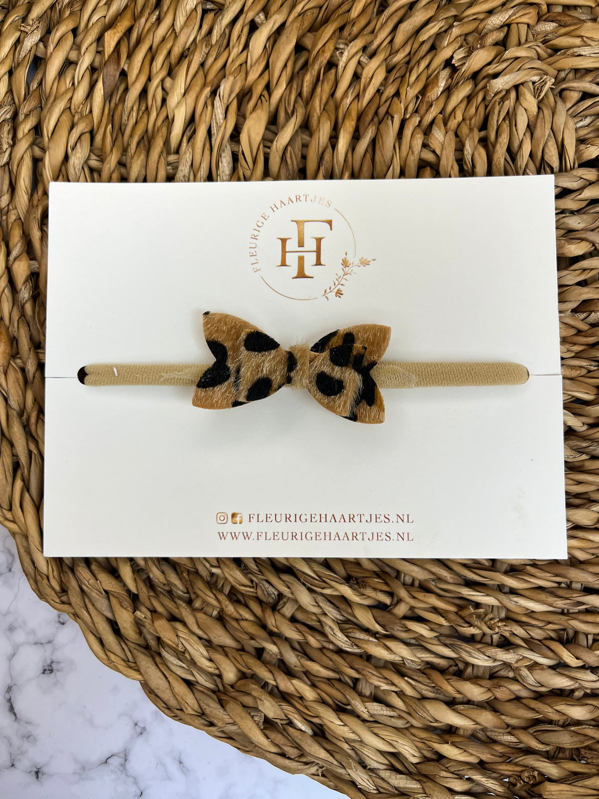 Leopard Bow | Elastieken Haarband