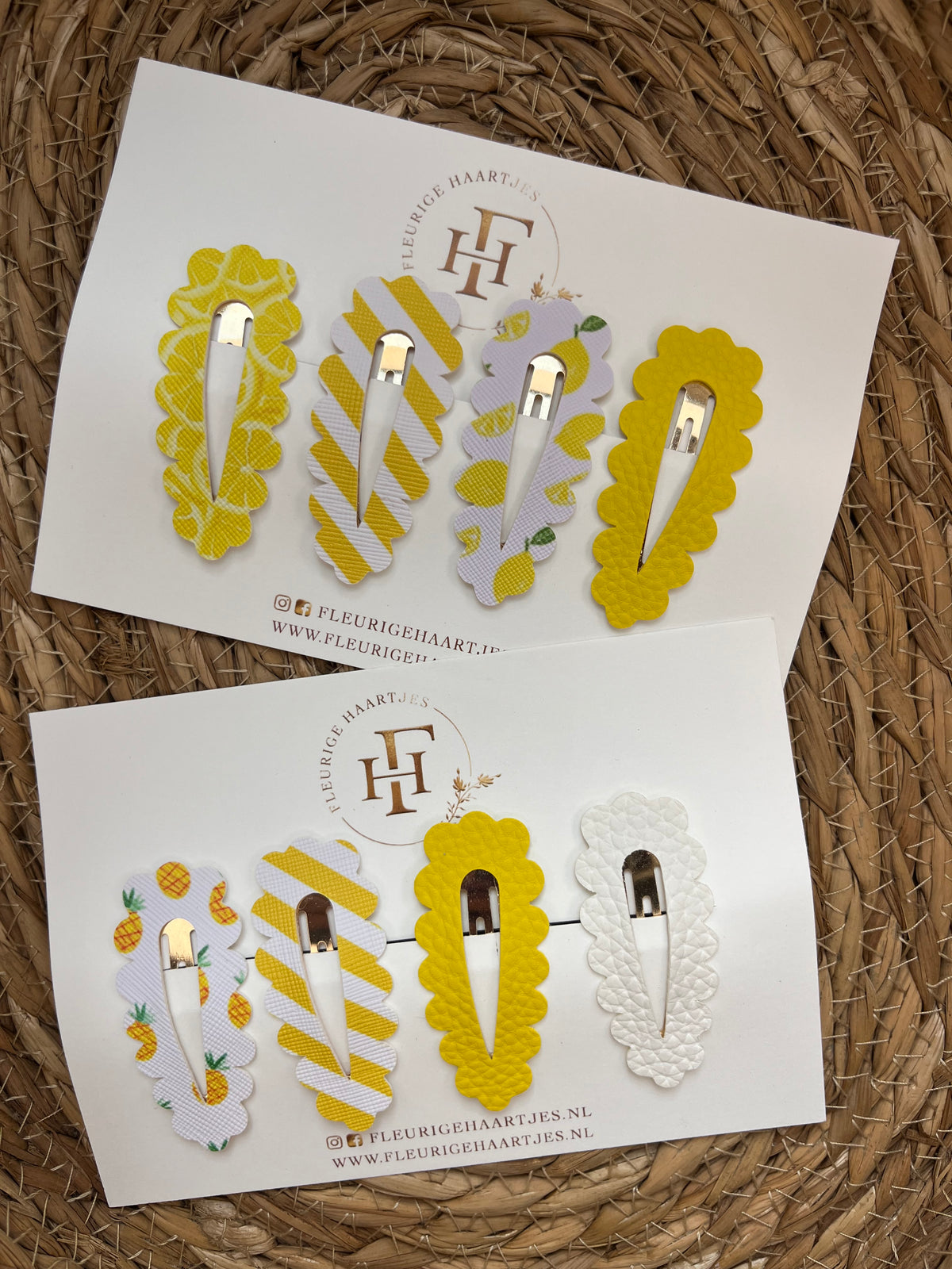 Sunny Citrus | Set van 4 Haarknipjes