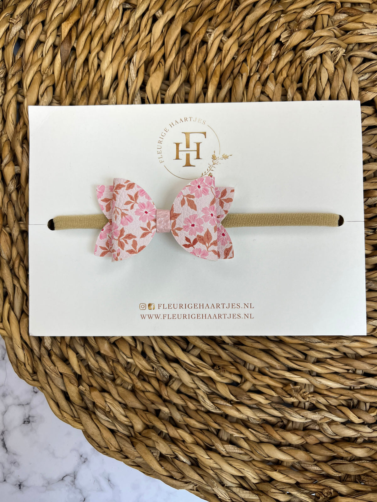 Floral Bow | Elastieken Haarband