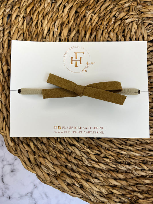 Suède Bow | Elastieken Haarband