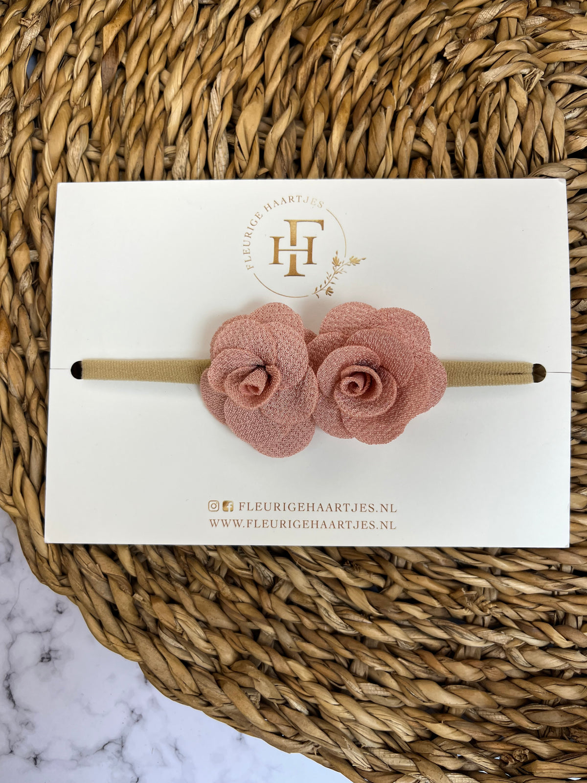 Double Rose | Elastieken Haarband