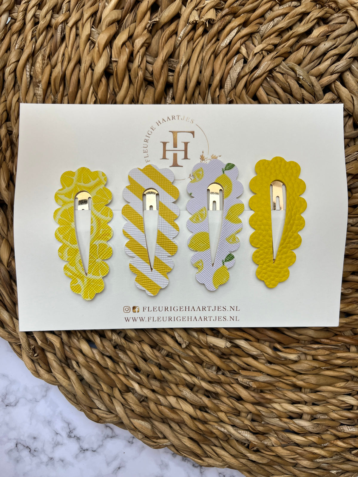 Sunny Citrus | Set van 4 Haarknipjes