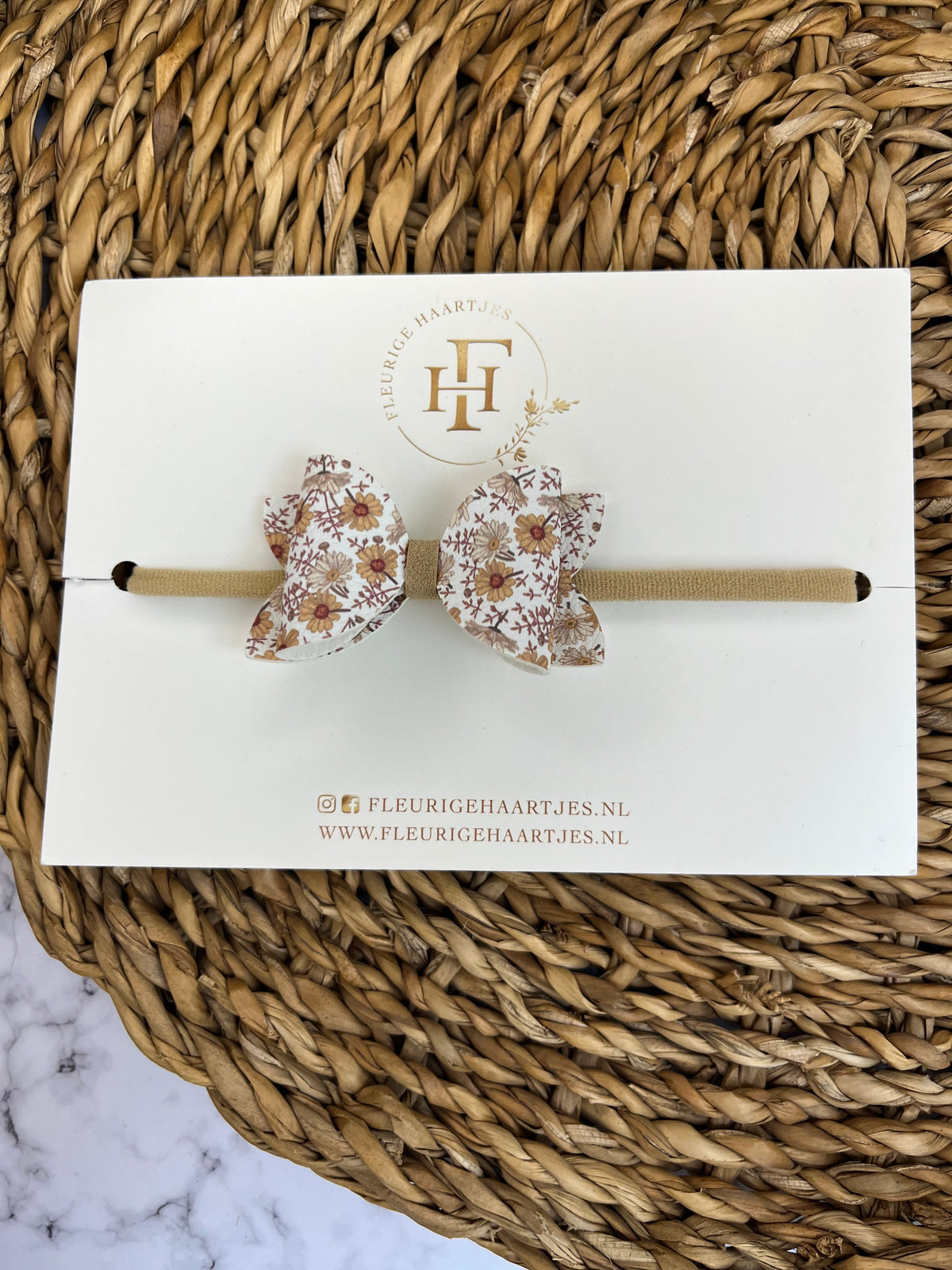 Floral Bow | Elastieken Haarband