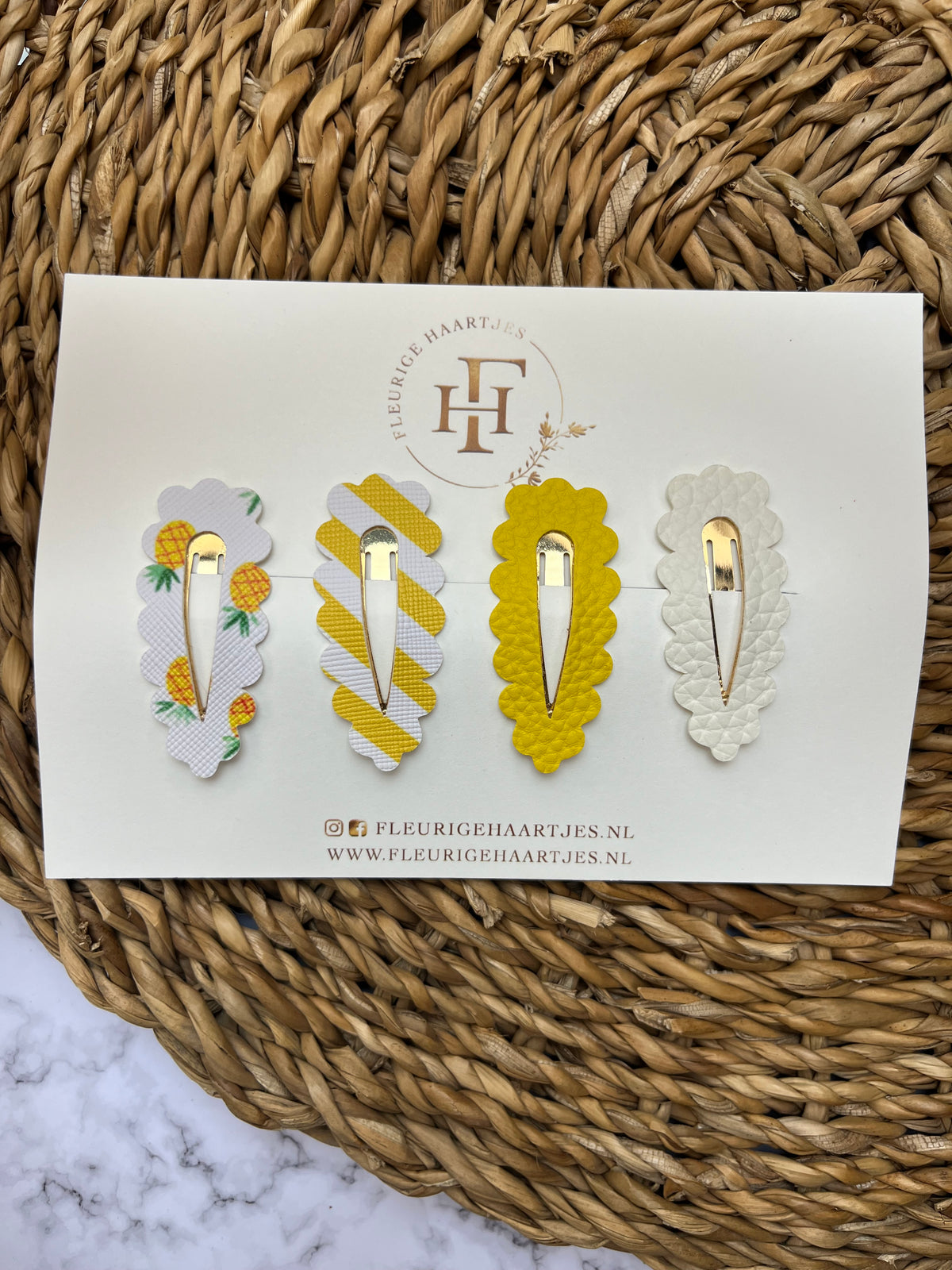 Sunny Citrus | Set van 4 Haarknipjes