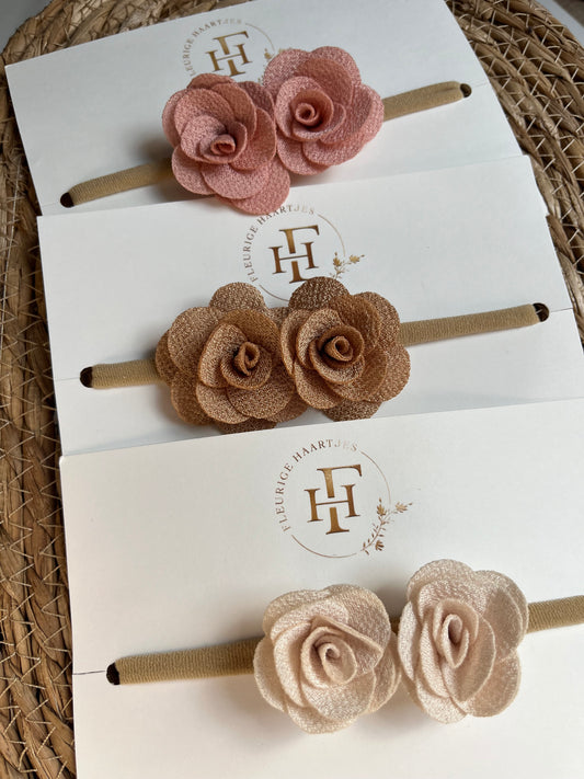 Double Rose | Elastieken Haarband