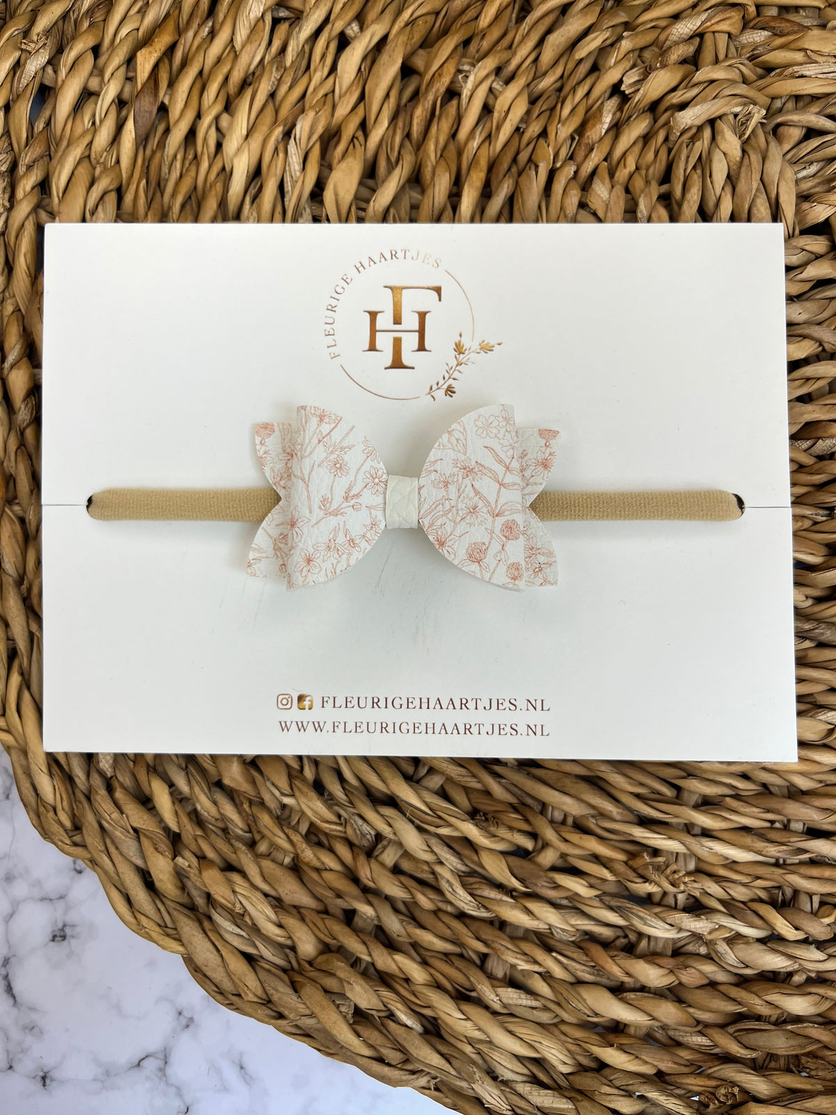 Floral Bow | Elastieken Haarband